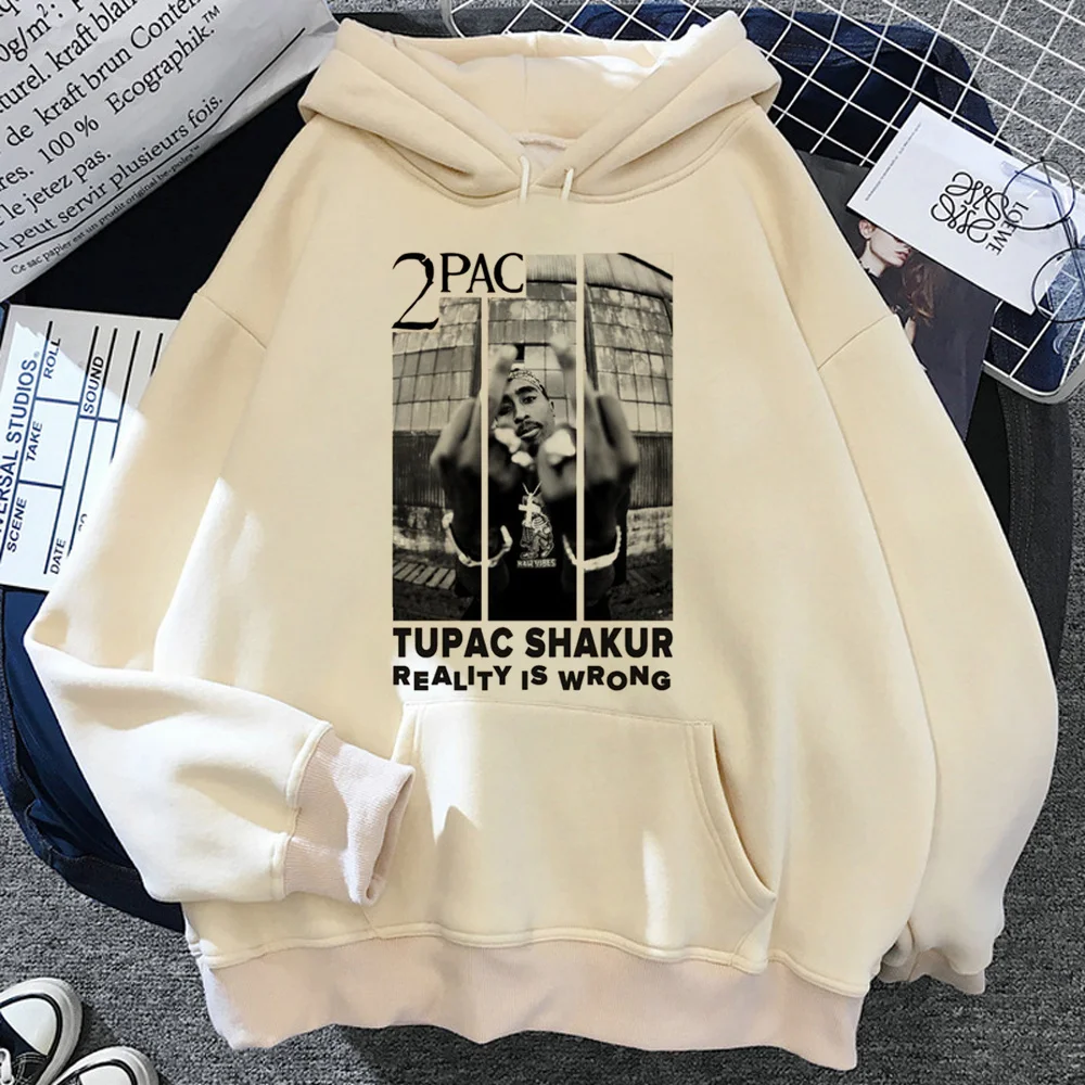 Hoodies Tupac para mulheres, top de manga comprida, Loose  camisa com capuz Harajuku, pulls femininos, moletons kawaii, inverno