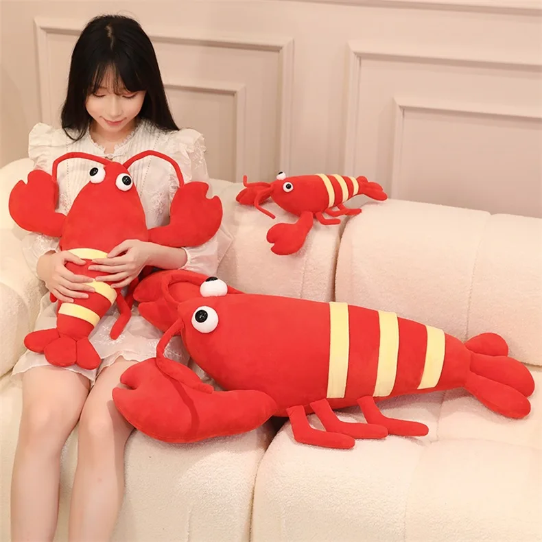 Crayfish Doll Plush Pillows Hug Pillows Office Sofa Living Room Car Decoration Toys Nap Hug Pillow Doll Desktop Plush Toy Gifts