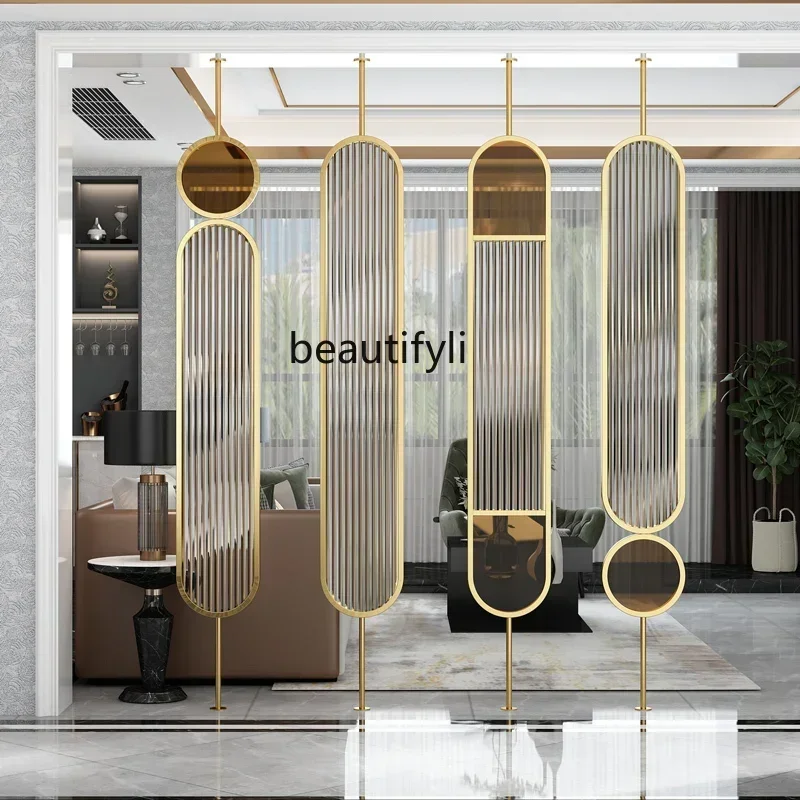 

Glass Screen Living Room Partition Simple Modern Office Light Luxury Hallway Changhong Glass Restaurant Half Cover Screen