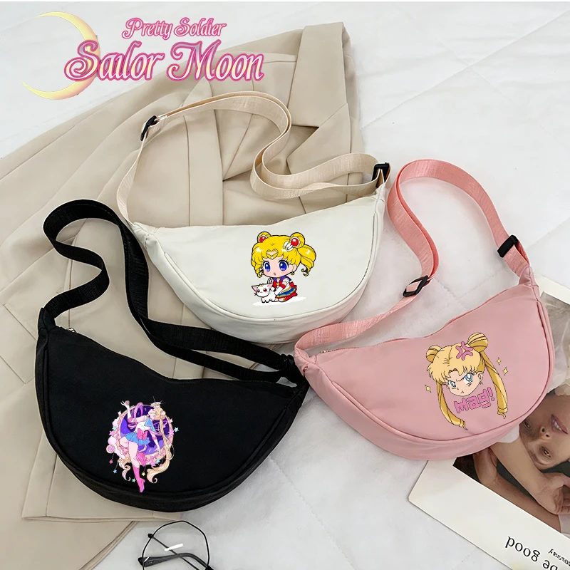 

Sailor Moon Woman Crossbody Bag Kawaii Shoulder Bags Anime Cute Portable Phone Bag Girl Boy Fashion Chest Pouch Birthday Gift