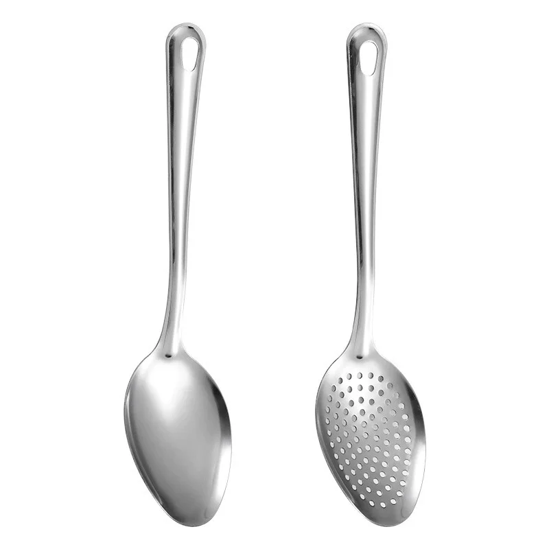 

Stainless Steel Pointed Head Soup Spoon Colander Tablespoon Kitchen Mirror Polished Flatware Household Cutlery Set for Children