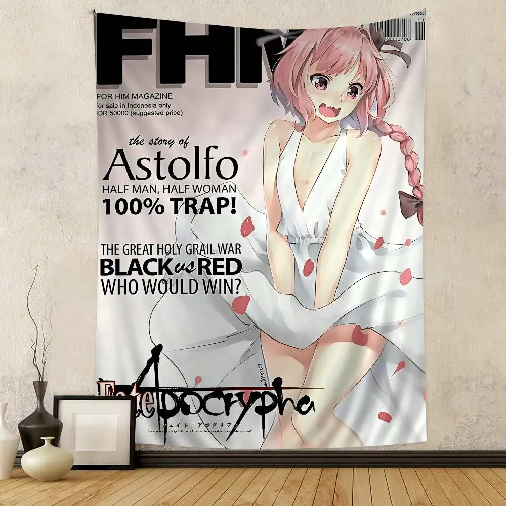 Fate Apocrypha Astolfo Chart Tapestry Art Science Fiction Room Home Decor Cheap Hippie Wall Hanging 6