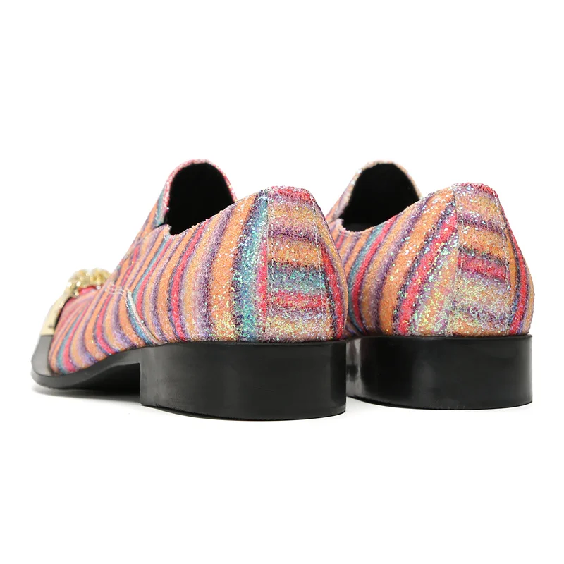 Brett Frühling Herbst Schuhe für Männer Metalle Hut Spike rosa Business Bankett Party sozialisieren Rindsleder Hochzeit Herren schuhe – Detail 6