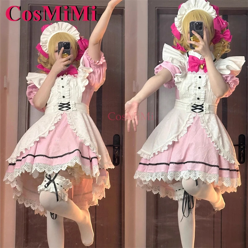 CosMiMi 애니메이션 인어 멜로디 Pichi Pichi Pitch 나나미 루시아 코스프레 의상 달콤한 메이드 복장 카니발 역할 놀이 의류 S-XL