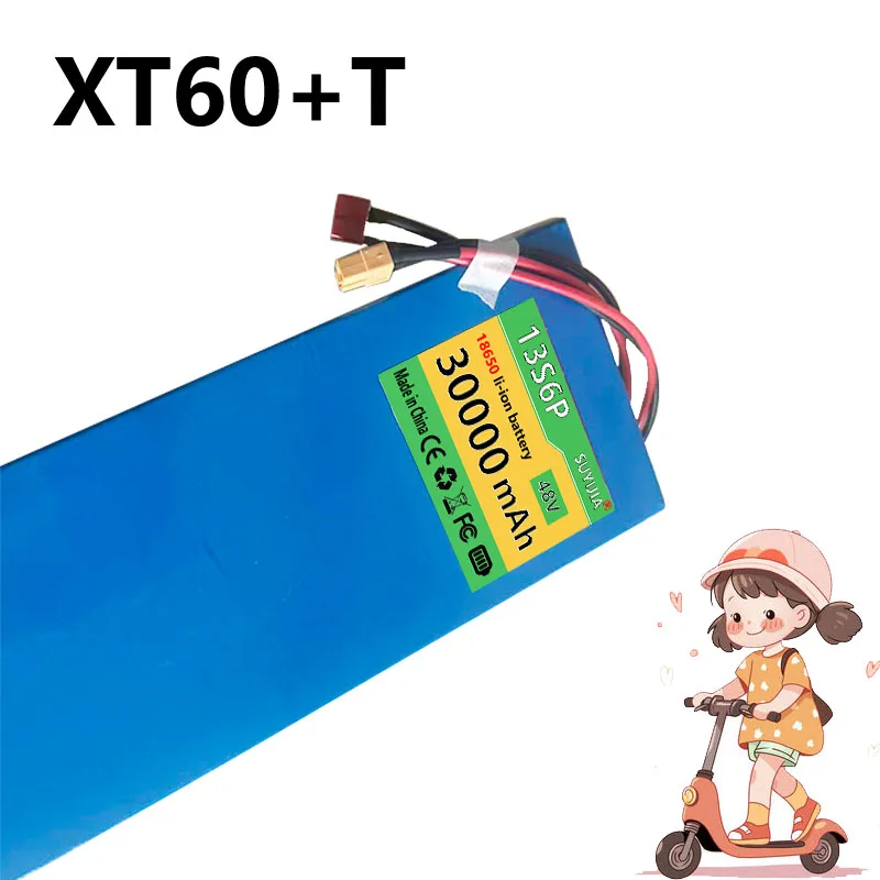 13s6p 48V30ah Lithium Battery Pack Powerful and Long-lasting Power Citycoco Motorized Scooter Batteries Built in 30A BMS