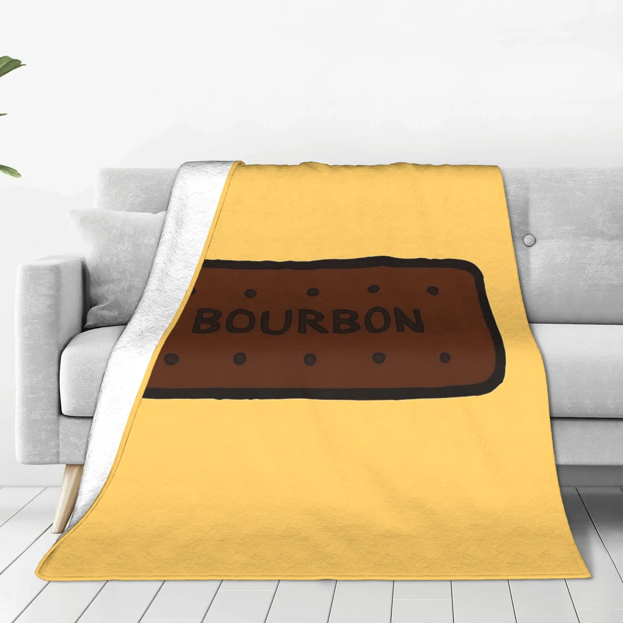 Manta de galleta Bourbon de Chocolate, manta ligera de lana para sofá, ropa de cama, colcha para exteriores