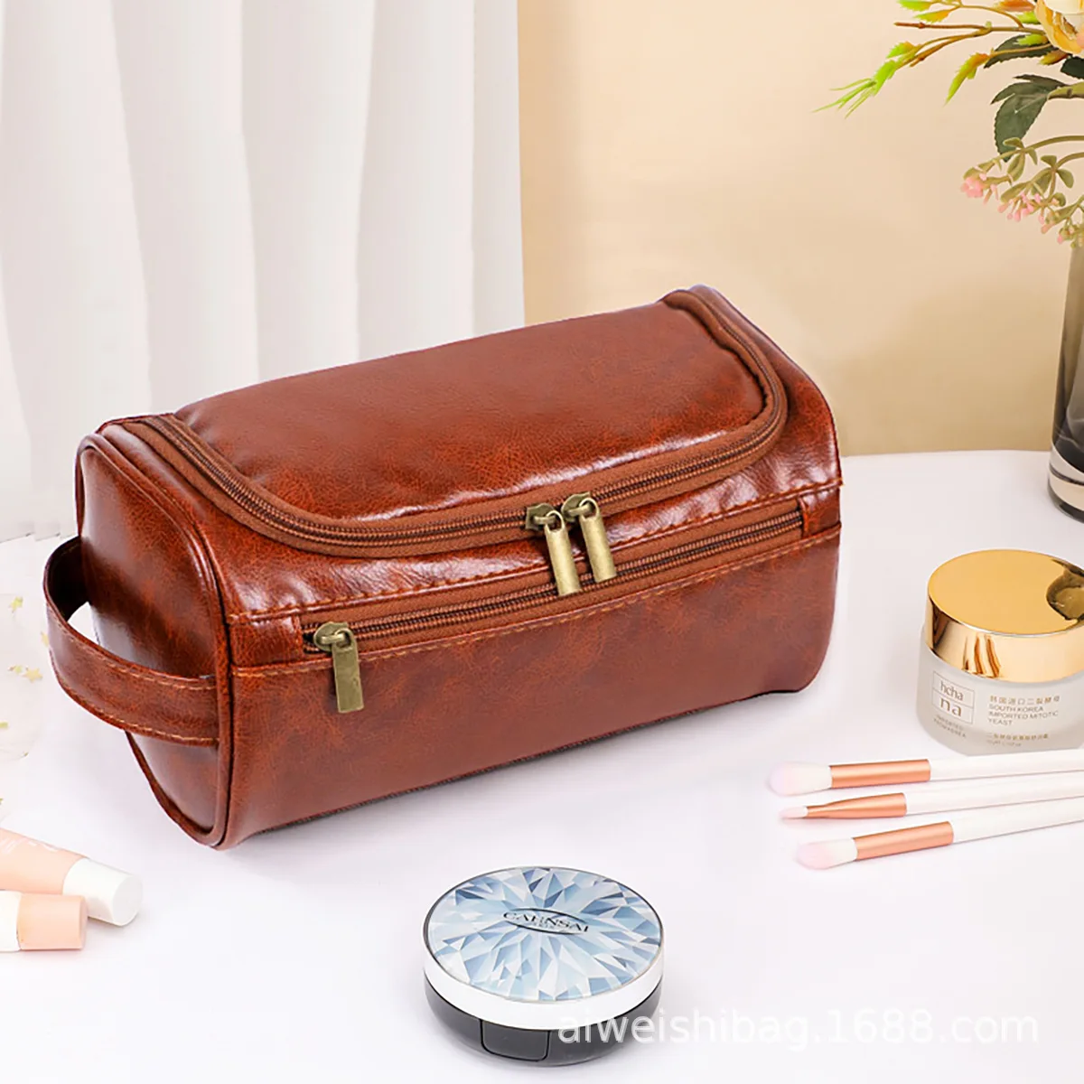 

Kawaii PU косметичка для девочек, большая вместительная косметичка для хранения косметики, портативные водонепроницаемые сумки для женщин