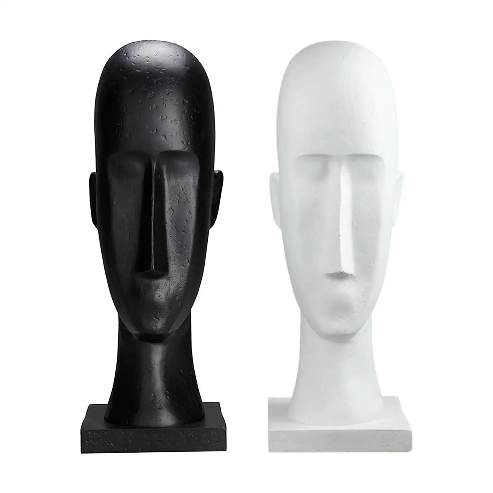 Head Resin Statue Bedroom Bar Cabinet Ornaments Desk Abstract Human Figurine