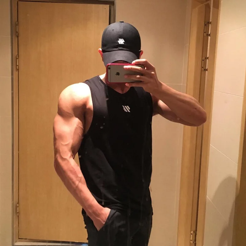 Mannen Bodybuilding Tank Tops Gym Workout Fitness Sleeveless Shirt Lauf Kleding Stringer Singlet Zomer Toevallige Weste – Detail 12