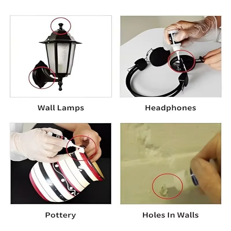 غراء قوي للغاية، لاصق سريع الجفاف، مسحوق تثبيت متعدد الأغراض، ملء فوري، ثقب معدني، إصلاح سريع للخشب والبلاستيك