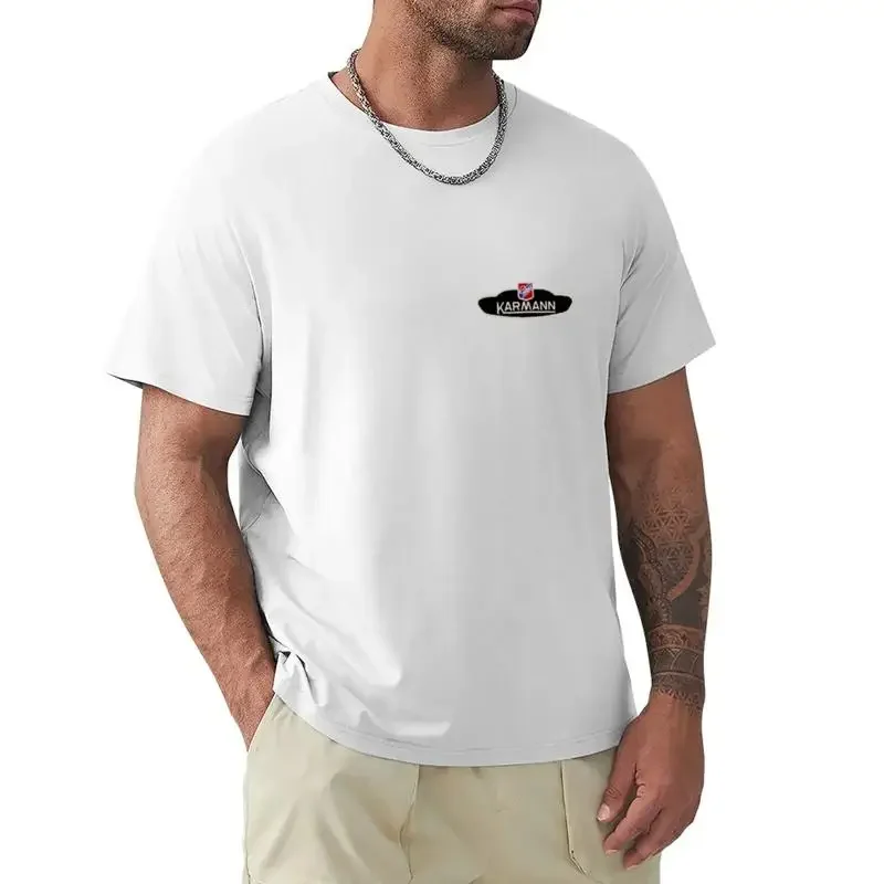 Camiseta pequeña con emblema de Karmann Ghia, tops bonitos personalizados para hombre