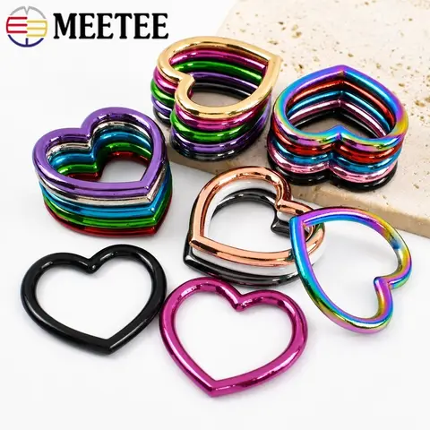 10/20Pcs 29*22mm Metal Heart O Ring Buckles Bag Strap Handbag Chain Connect Hook Webbing Belt Decor Loop DIY Hardware Repair Kit