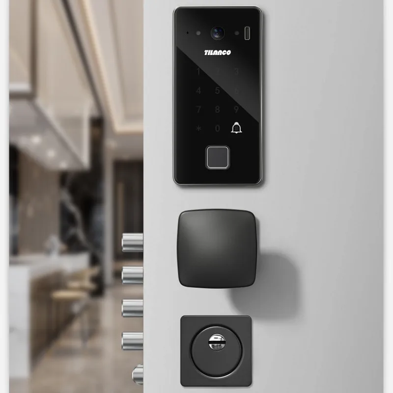 

[2026]Euro Style Safe Keyless Entry Smart Keyless Entry Password Remote Video Calls Electronic Home Semi-automatic Electronic De