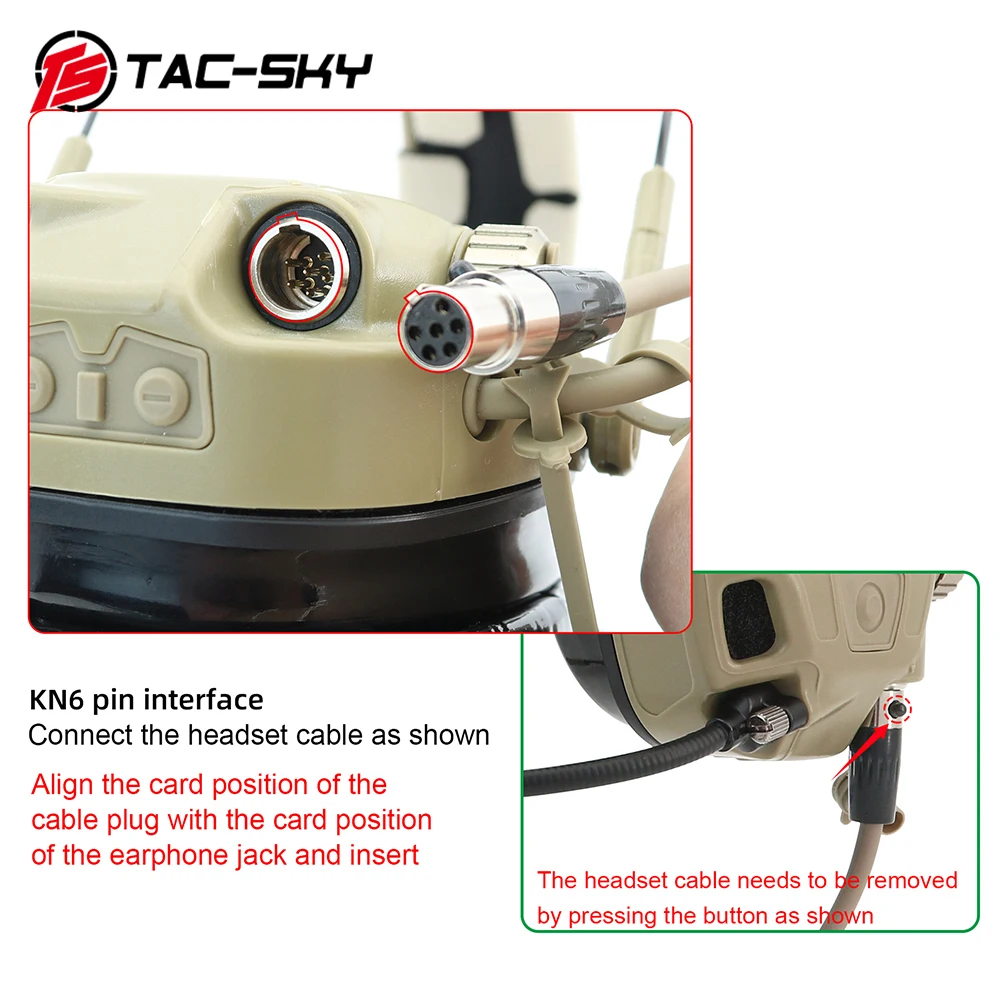 Imagem -05 - Tac-sky 2023 Novo Digital Dual Dps Amp Headconjunto Tático Comunicação Redução de Ruído Captador Airsoft Militar Headset ts