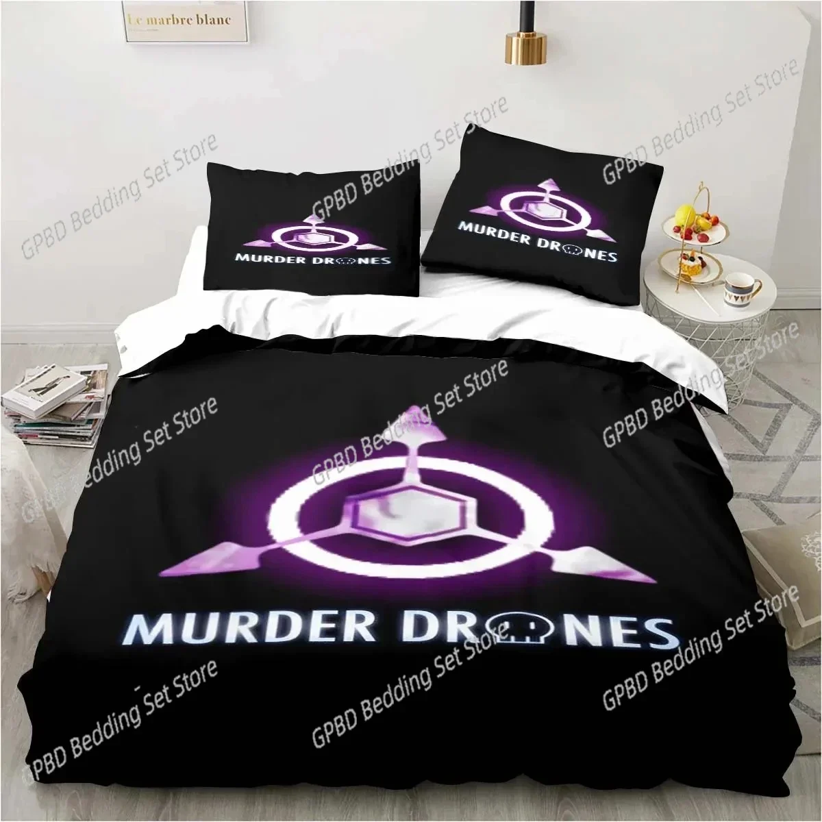 

Murder-Drones Cartoon 3D NEW Duvet Cover Pillowcase Bedding Set Adult Boy Girl Bedroom Decoration Children Single Double Large