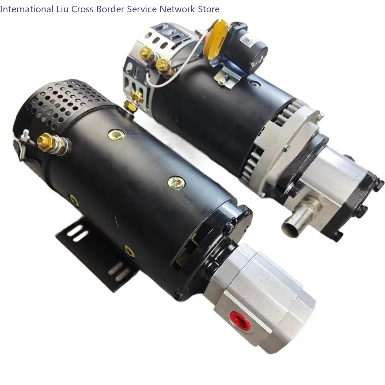 Oil pump motor 24V48 volts, trailer dump electric power take-off, hydraulic electric motor, gear pump