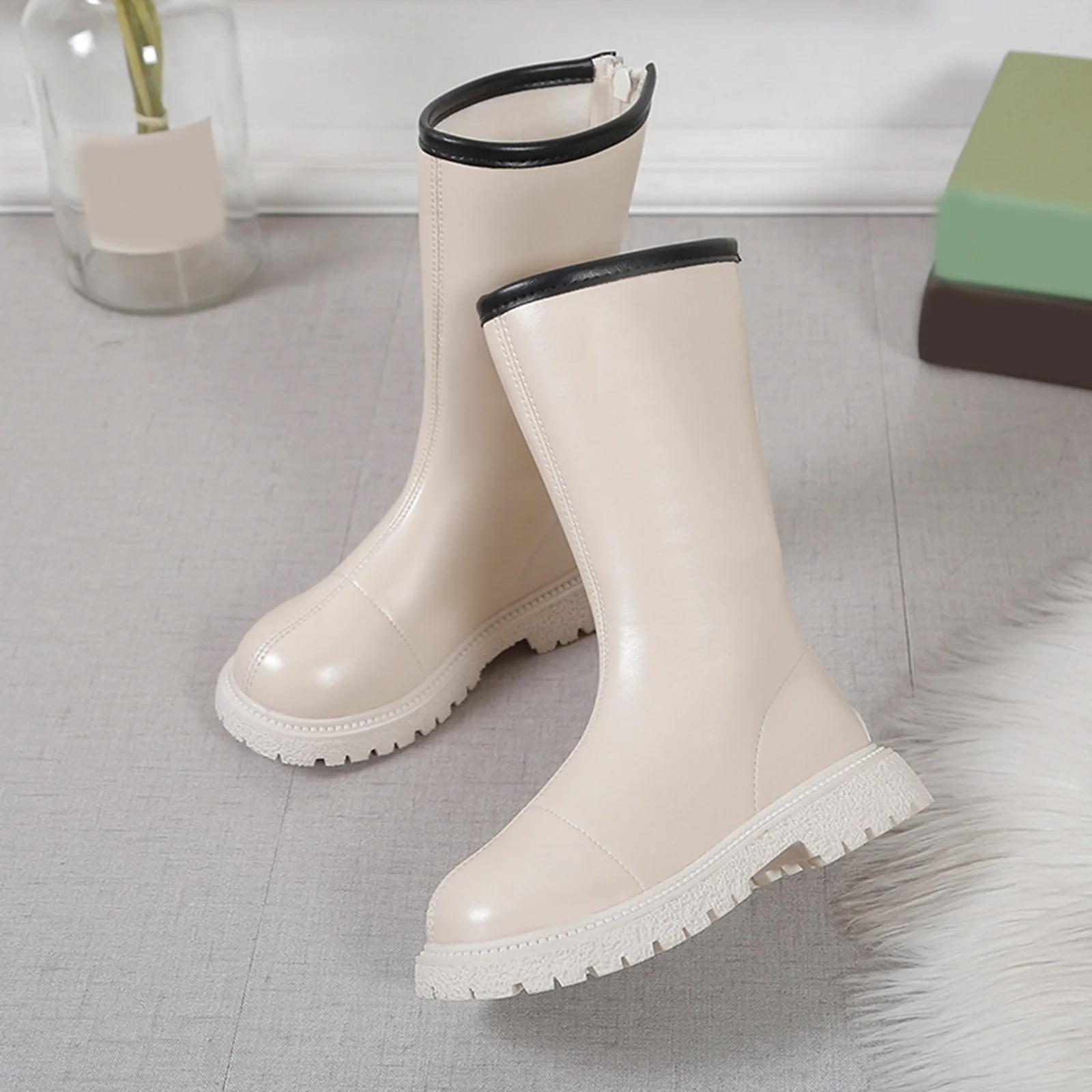 Rubber Four Seasons Shoes Children Rainboots High Quality Comfortable Outdoor Baby Boys Girls Water Shoes Kids Cartoon Rain Boot