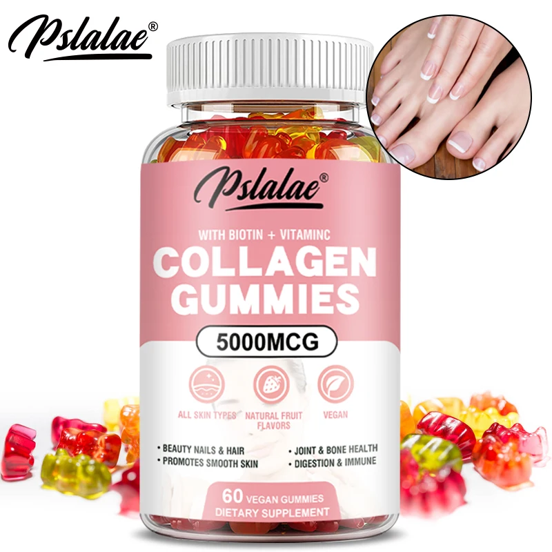 Collagen Gummies - with Biotin, Vitamin C - Supports Healthy Hair, Skin and Nails