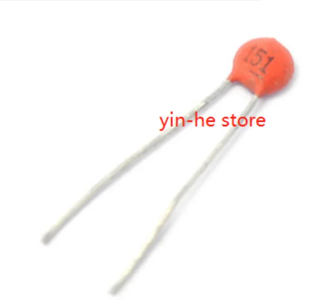 100PCS 151 150PF 50V Ceramics capacitors 151 150pf 50v disk ceramic dielectric capacitors