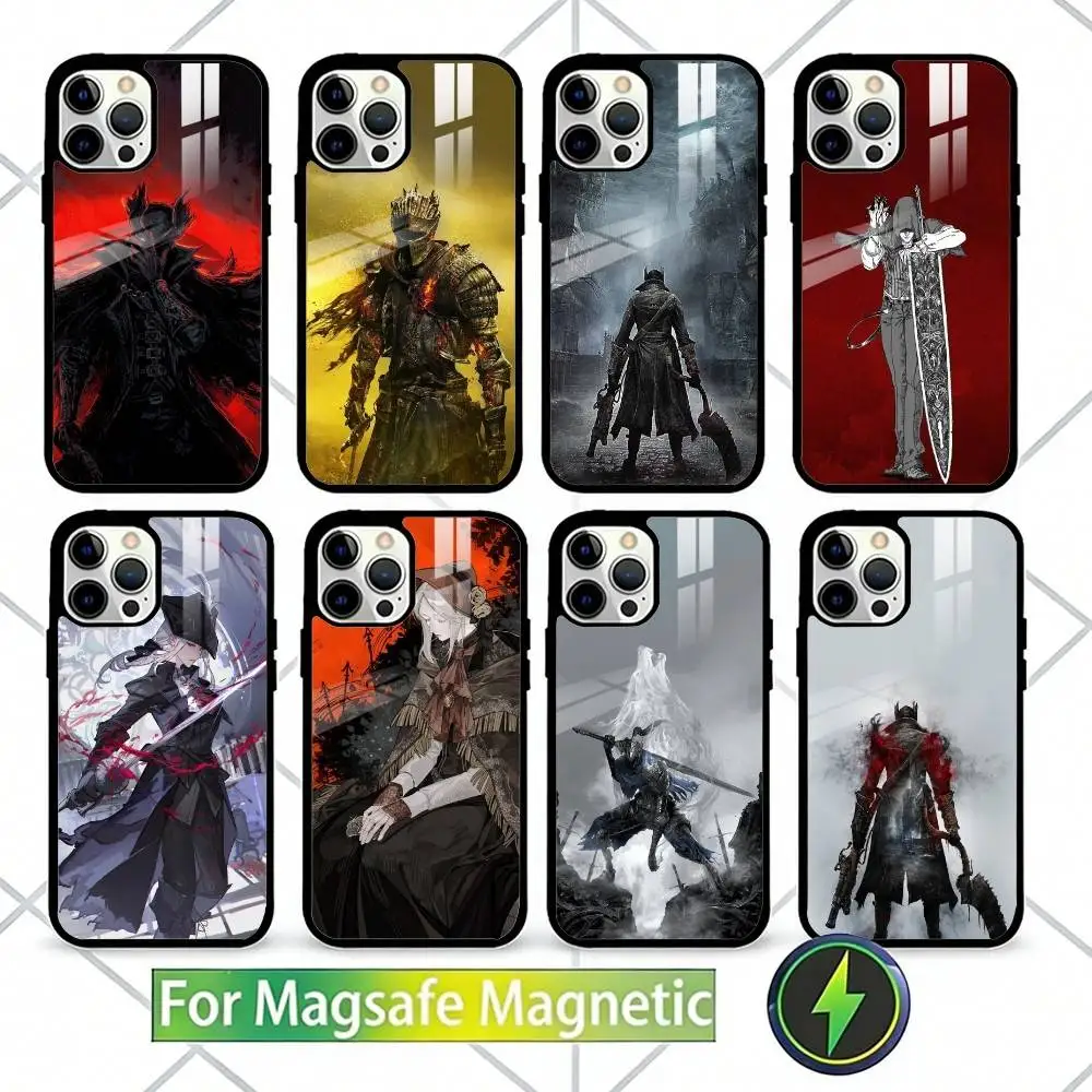 

Game B-Bloodborne D-Dark S-Souls Phone Case For iPhone17,16,15,14,13 Plus,Pro Max Magnetic For Magsafe Wireless Charging