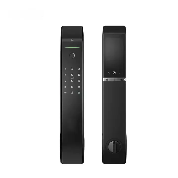 Fully Automatic 3D Face Fingerprint Recognition Smart Door Lock Bluetooth HD Screen Camera Key Card Smart App Password Data