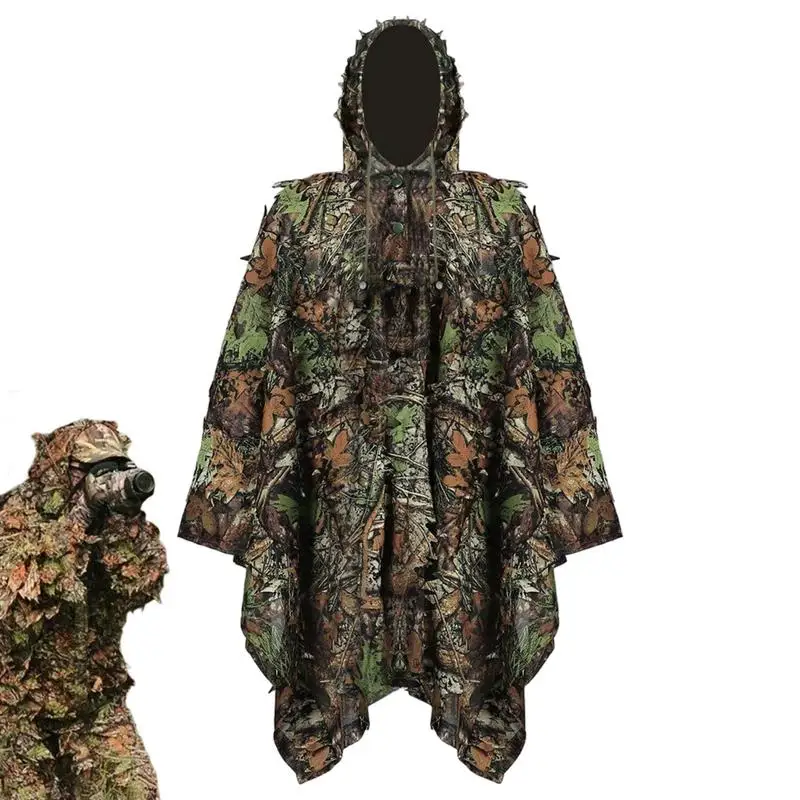 Bird Photography Camouflage Costume 3D Technology Breathable Leaves Invisible Cloak Animal Photographer Outdoor Activities