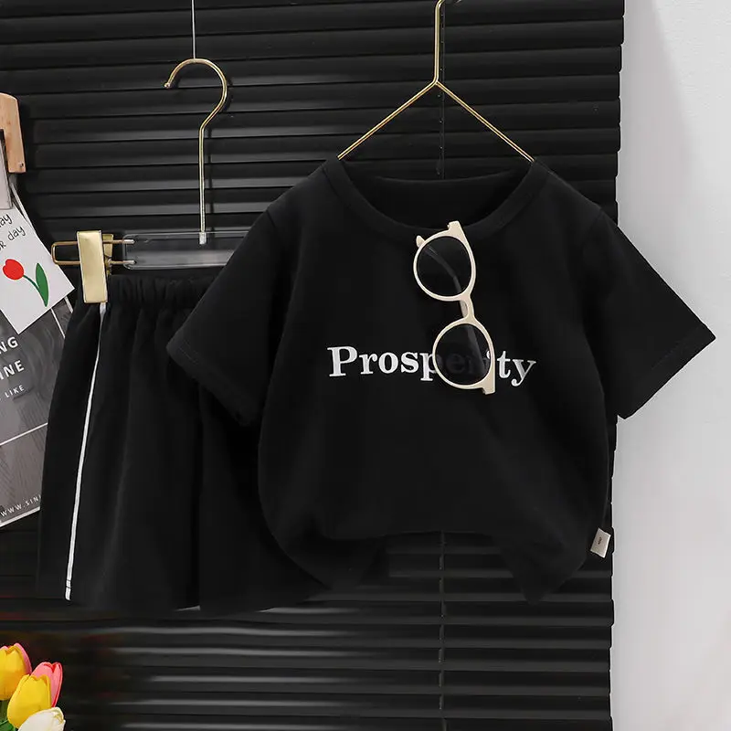 ChildrenBoys T-shirt Shorts Clothing set Girls Boys T-shirt Summer Baby Fashion Sports Casual Sets Clothes Children's Clothing