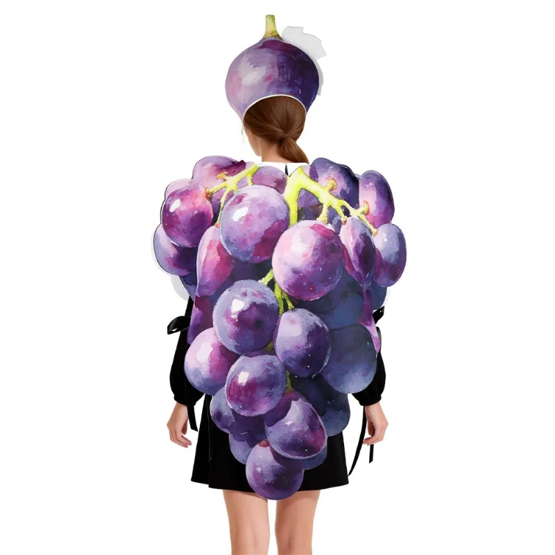 Halloween Adult Fun Fruit Grape Family Role Play Enfant Carnival Costume Set Couples Party Purim Stage Performance Outfit 2026