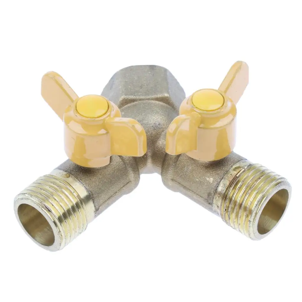 Heavy Duty Brass Gas Hose Valve Y Type Splitter Pipe Connector Ball Valve for Industrial Gas System