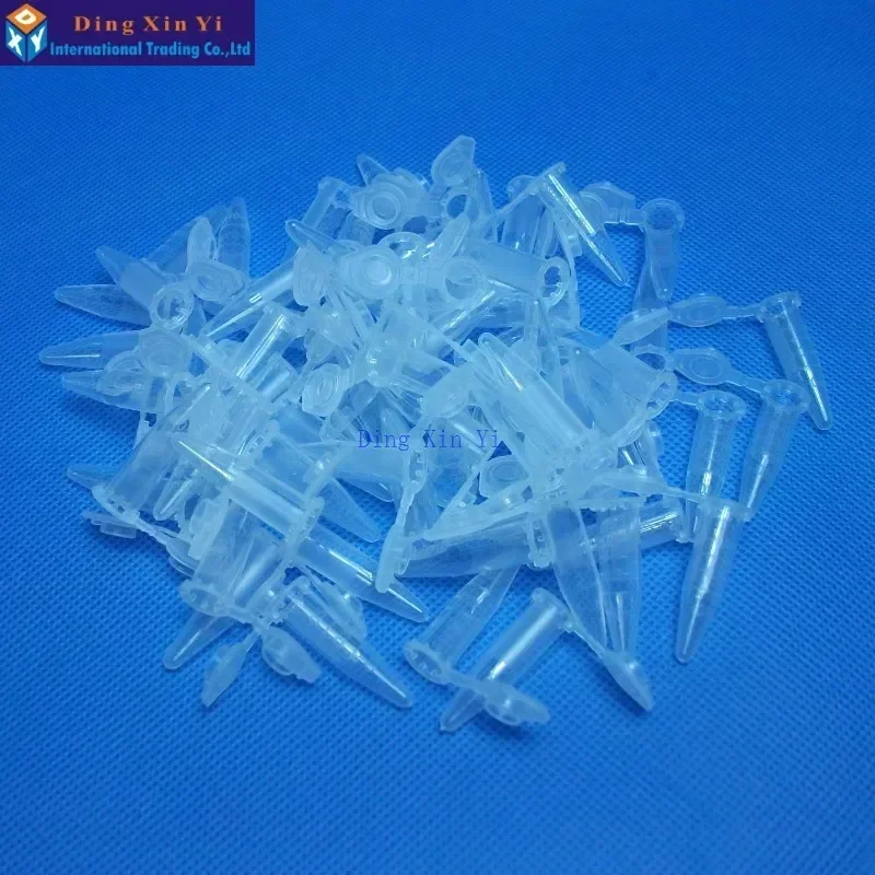 

50pcs 0.5ml Clear Plastic Centrifuge Tubes w/Snap Caps - Mini Test Tubes with Scale for Lab & Sample Storage