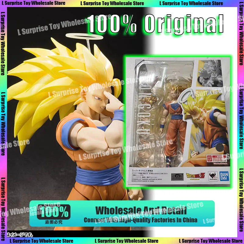 

Original Bandai Dragon Ball Z S.H.Figuarts Super Saiyan 3 SSJ3 Son Goku Anime Action Figure Figurine Model Toys Gifts