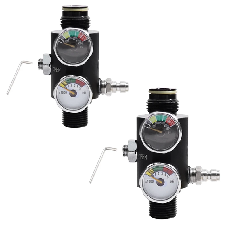 

M18 Dual Gauge Pressure Regulator Valvula Reguladora Pneumatic Air Valve Fill Station Durable Easy Install Easy To Use