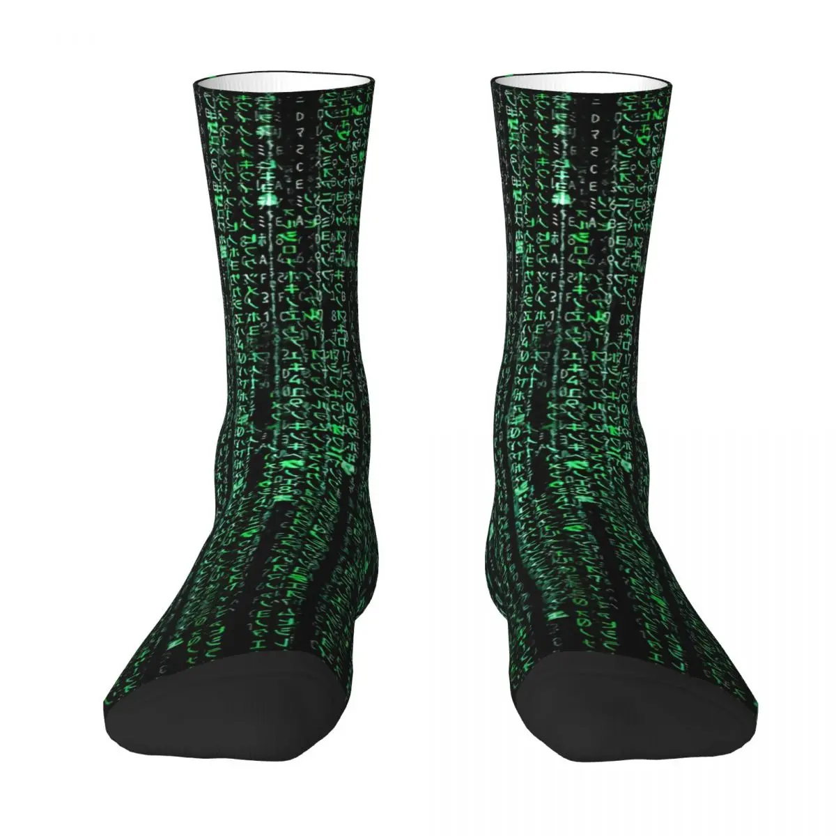 The Matrix Digital Rain Unisex Winter Happy Socks, Street Style, Elin Sock, Randonnée