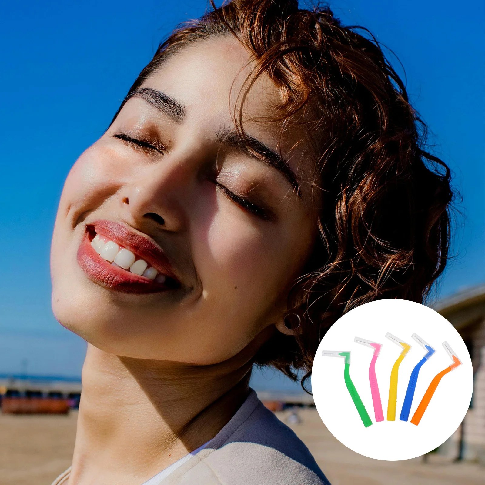 

5Pcs L-Shaped Interdental Brushes Soft Bristles for Braces Cleaning Thorough Oral Care Travel Portable Interdental Brush