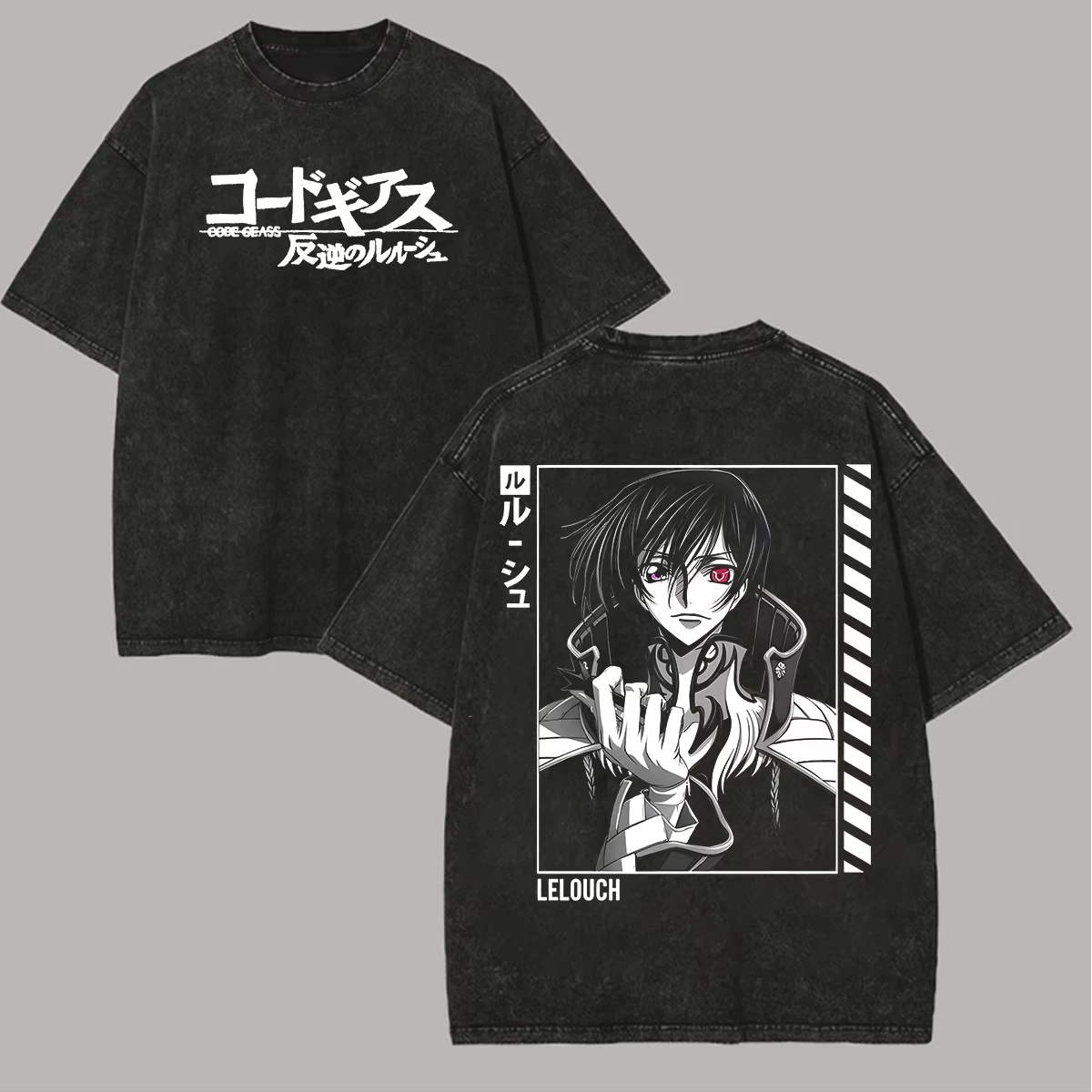 Code Geass Anime Printed T-shirt Men's Clothing and Women's Washed T-shirt High Quality Vintage 100%Cotton Tee 2026 Summer Tops