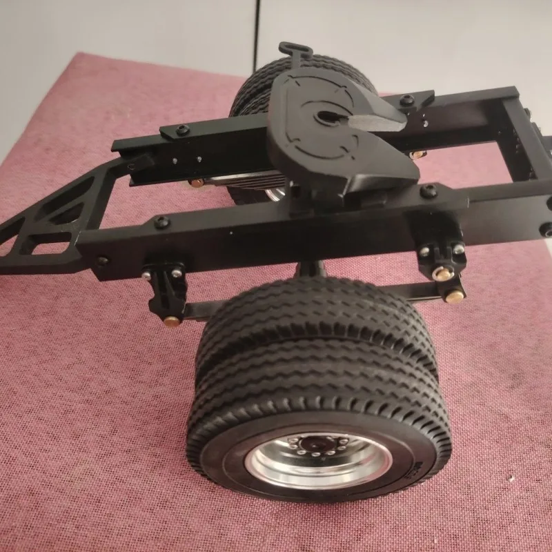 

All-metal Single-axle Transfer Trailer for 1/14 Tamiya RC Dump Truck SCANIA 770S VOLVO Mercedes-Benz ACTROS 3363 MAN Car Parts