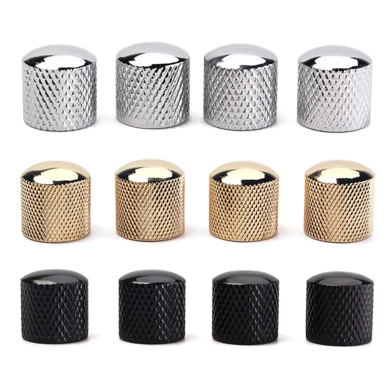 

4Pcs Electric Guitar Control Knobs with Dia 6mm/0.24inch Shaft Pots Speed Volume Tone Knobs Replacements with Wrench