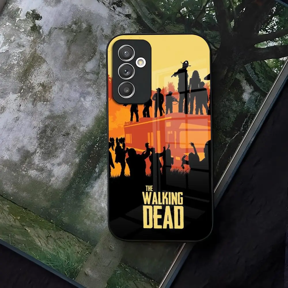 The Walking Dead Phone Case Glass for Samsung Galaxy S24 S25 S22 S20 S23 S21 Ultra Fe Plus A16 A34 A54 A24 A52 A53 Coque