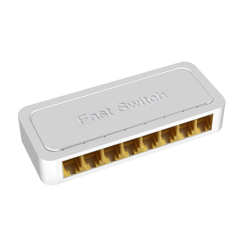 Mini conmutador Ethernet de 8 puertos, 10/100/1000M, conmutador no administrado, Chipset IP178G, concentrador Ethernet para escritorio