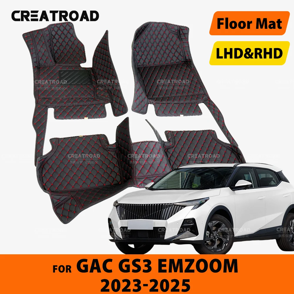 

CREATROAD для GAC Trumpchi GS3 Emzoom 2023-2025 автомобильный коврик на заказ автомобильные подушечки для ног автомобильный ковер чехол аксессуары для интерьера