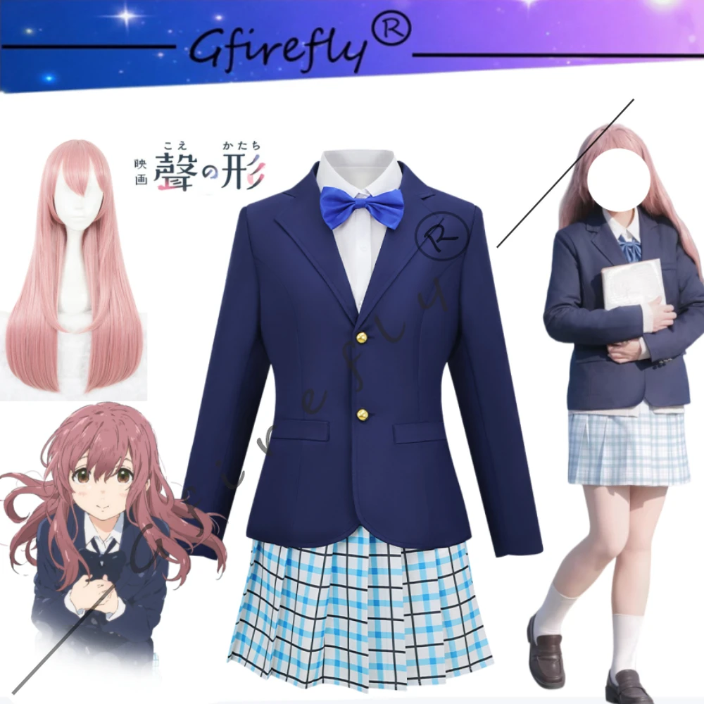 

Koe No Katachi Shoko Nishimiya JK Uniform Cosplay Costume Japanese Style Costume Adult Halloween Carnival Comic Con Outfit