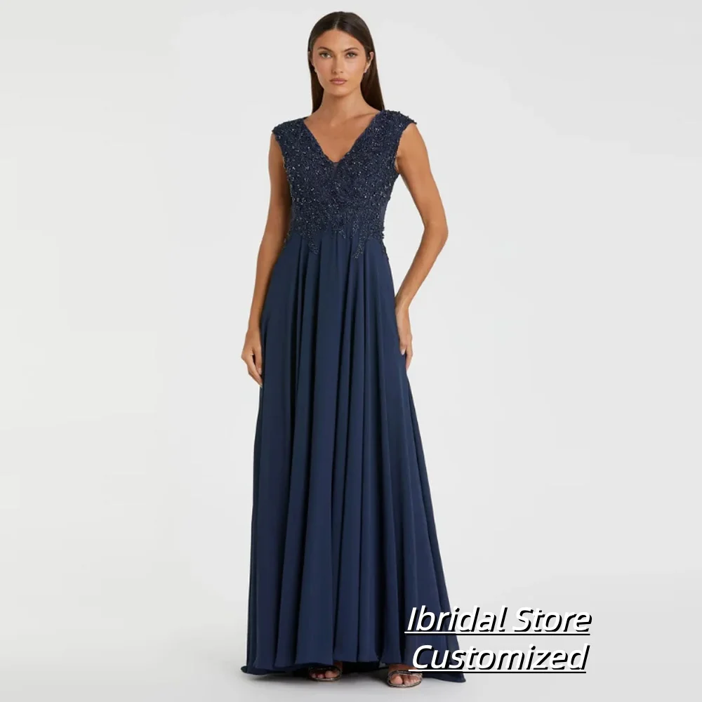Chiffon Mother Of The Groom Dress Cap Sleeves Floor Length Simple Guest Party Gown For Weddings A Line Vestido De Fiesta image 4