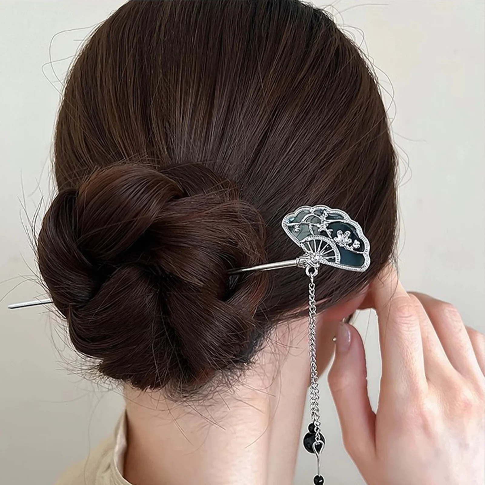 

Ancient Style Butterfly Tassel Hairpin New Chinese Style Step Rocking Hairpin Women's Back of The Head Disheveled Hanfu Headwear