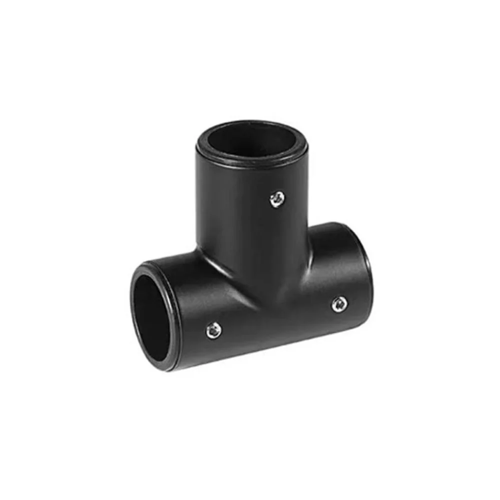 

Stylish Black Stainless Steel Round Pipe Connectors for Bathroom Glass Doors Secure Fit with Tee 90 and 135 Degree Options