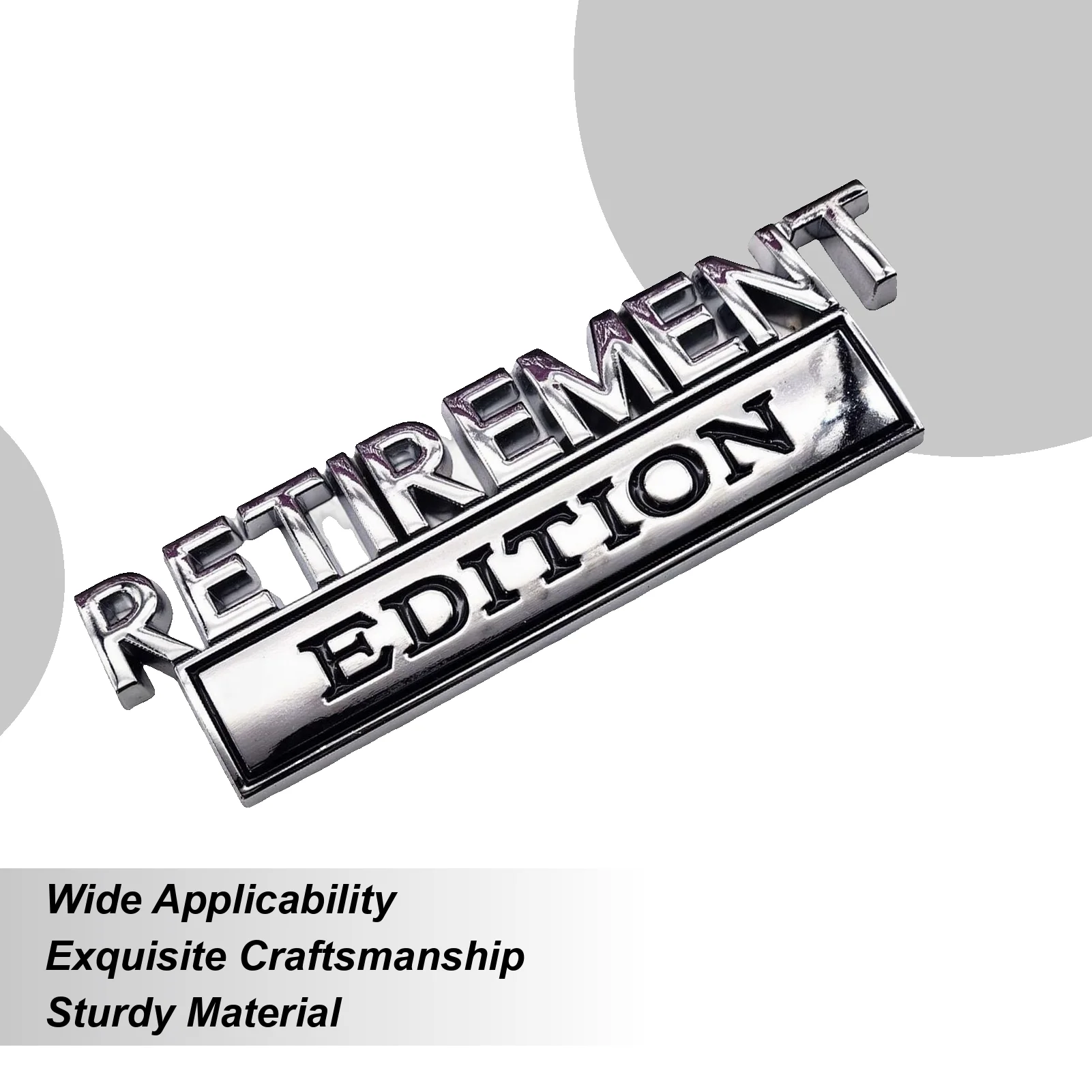 

Car Badge Retirement Edition Truck Decals 3D Metal Exterior Sticker For Truck Vehicle Hood Door Tailgate Upgrade Bumper