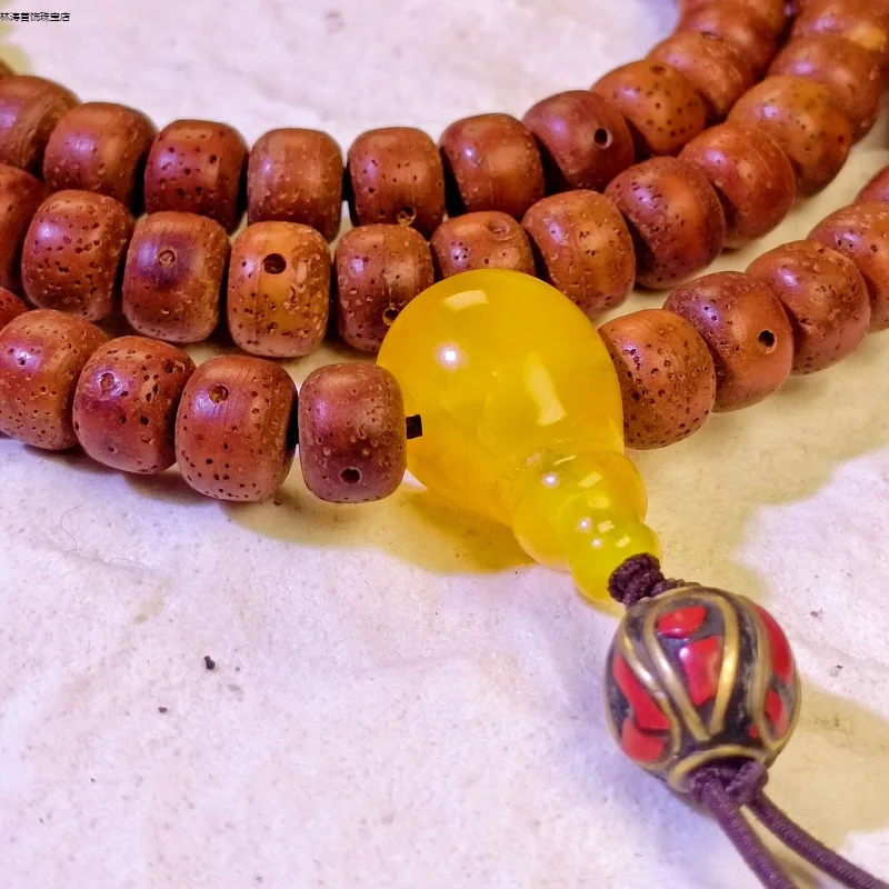 Hainan Old Wood Moon Bodhi , Aged Seeds, Tibetan Style, 108 Bracelet Necklace, Buddhist Prayer Beads, Collect