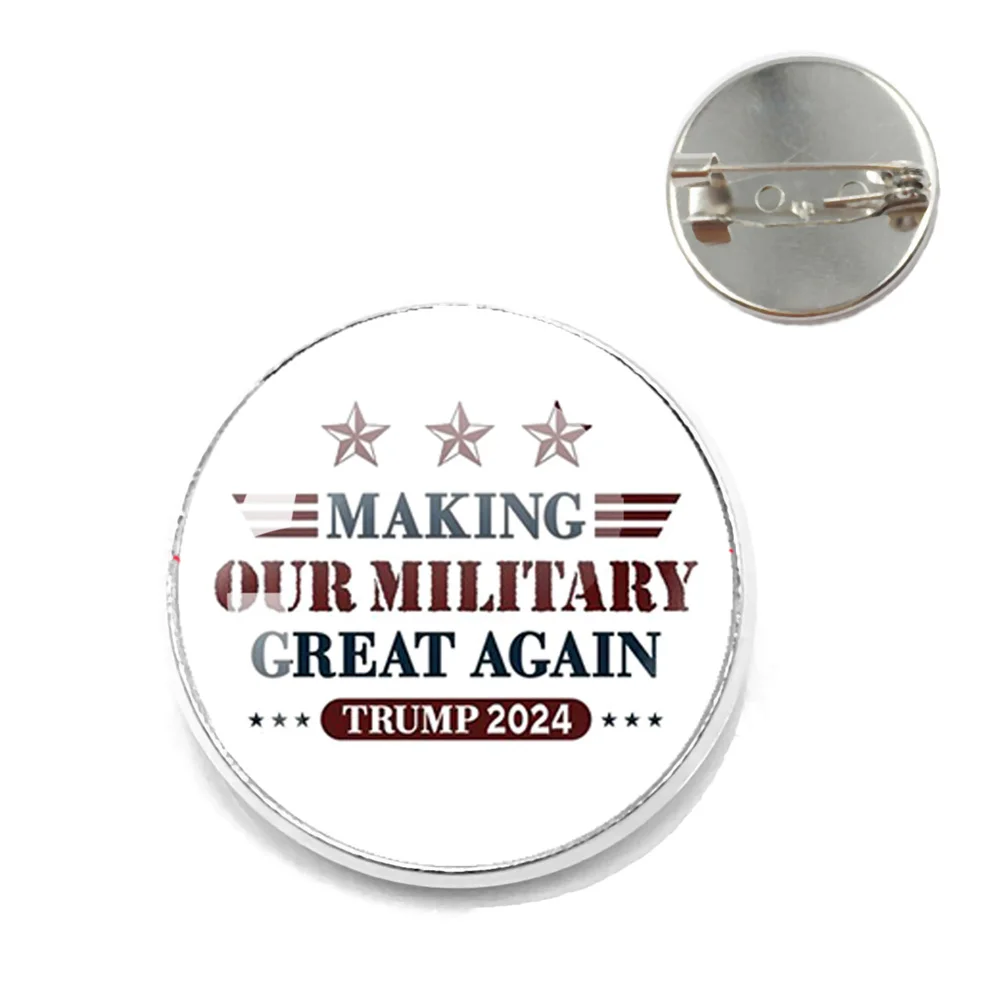 2024 Trump Shooting Make Me Stronger Badge Presidential Election Never Surrender Souvenir Medal Donald Trump brooch Pin