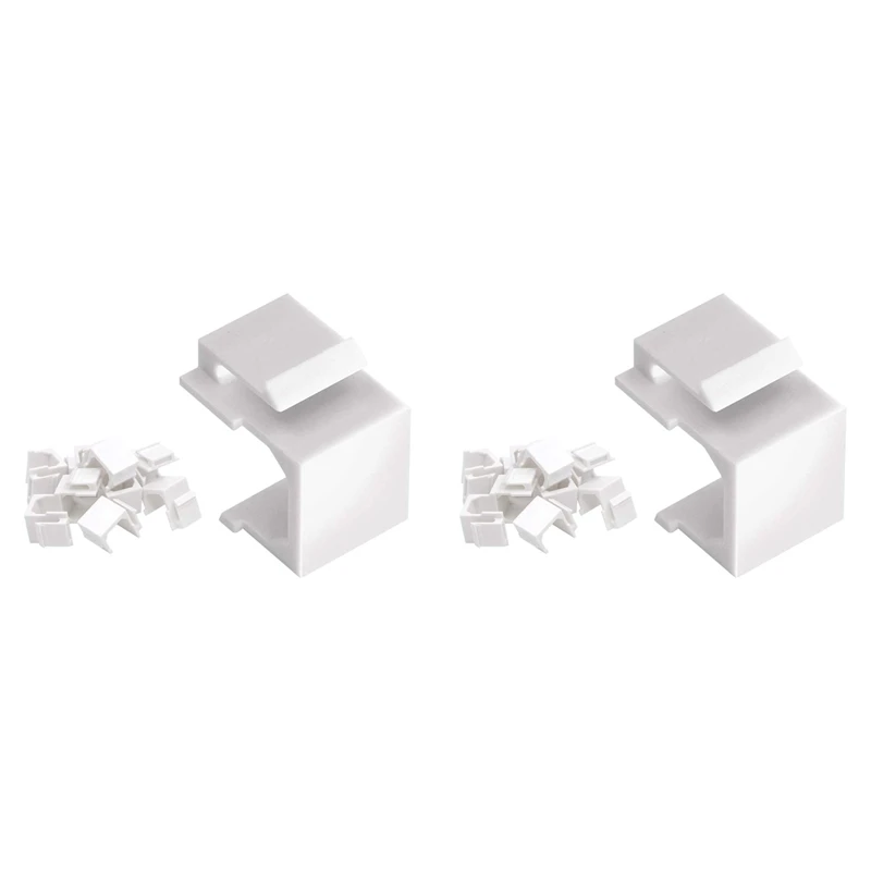 60-Pack Blank Keystone Jack Inserts For Keystone Wall Plate And Patch Panel - White