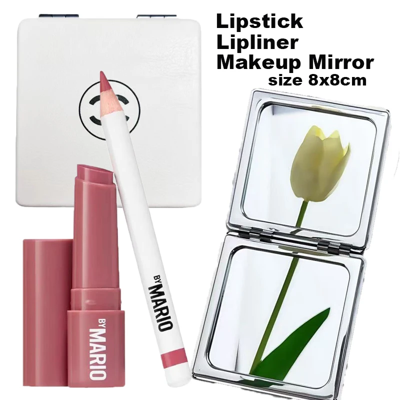 Zestaw do makijażu ust 3 w 1 z lusterkiem: 0,9g kredka do ust Rich Mauve Ultra Sculpting Lipliner Pencil i 1g balsam do ust Rosewood Glow Lip Serum Balm Beauty