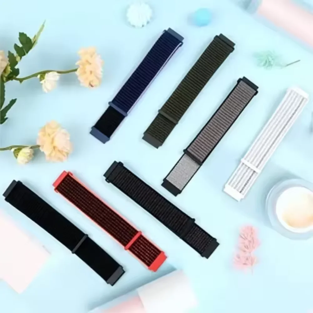 Nylon Loop Strap 20mm 22mm For Garmin Forerunner 55 255 965 165 265 Vivoactive 5/Active 5/Vivomove Trend/Venu 3/2 Bracelet Band